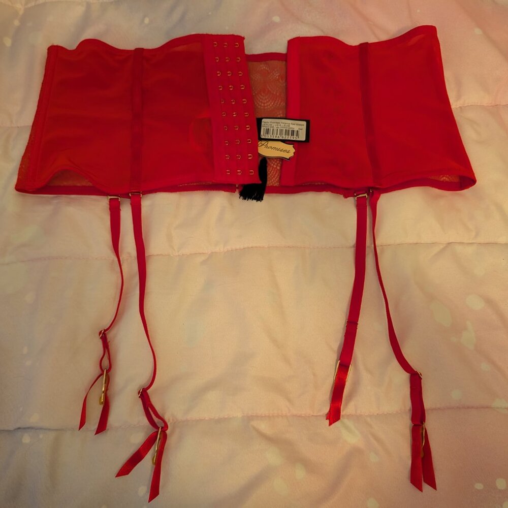 Playful Promises 36H Florence Red High Apex Underwire Bra & Cincher - Picture 9 of 11